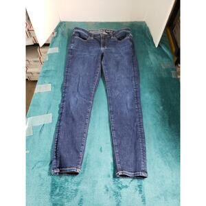 American Eagle Jeans Size 8 Womens Blue Stretch Pants Denim Mid Rise Jegging